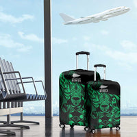 New Zealand Lawn Bowls Luggage Cover Green Maori Warrior Tribal Silver Fern - Polynesian Pride