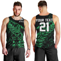 New Zealand Lawn Bowls Custom Men Tank Top Green Maori Warrior Tribal Silver Fern LT9 - Polynesian Pride