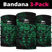New Zealand Lawn Bowls Neck Gaiter Green Maori Warrior Tribal Silver Fern LT9 package One Size: 25*50cm Green - Polynesian Pride