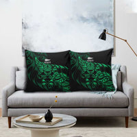 New Zealand Lawn Bowls Pillow Cover Green Maori Warrior Tribal Silver Fern LT9 - Polynesian Pride