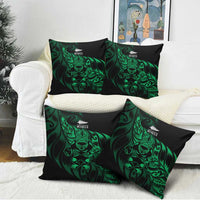 New Zealand Lawn Bowls Pillow Cover Green Maori Warrior Tribal Silver Fern LT9 - Polynesian Pride