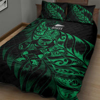 New Zealand Lawn Bowls Quilt Bed Set Green Maori Warrior Tribal Silver Fern LT9 - Polynesian Pride