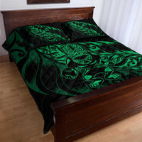 New Zealand Lawn Bowls Quilt Bed Set Green Maori Warrior Tribal Silver Fern LT9 - Polynesian Pride