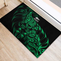New Zealand Lawn Bowls Rubber Doormat Green Maori Warrior Tribal Silver Fern LT9 - Polynesian Pride