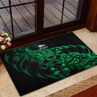 New Zealand Lawn Bowls Rubber Doormat Green Maori Warrior Tribal Silver Fern LT9 - Polynesian Pride