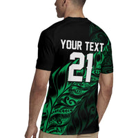 New Zealand Lawn Bowls Custom Rugby Jersey Green Maori Warrior Tribal Silver Fern LT9 - Polynesian Pride