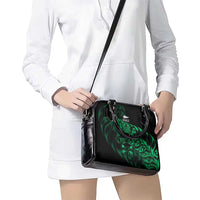 New Zealand Lawn Bowls Shoulder Handbag Green Maori Warrior Tribal Silver Fern LT9 - Polynesian Pride