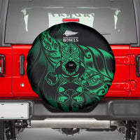 New Zealand Lawn Bowls Spare Tire Cover Green Maori Warrior Tribal Silver Fern LT9 - Polynesian Pride
