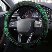 New Zealand Lawn Bowls Steering Wheel Cover Green Maori Warrior Tribal Silver Fern LT9 - Polynesian Pride