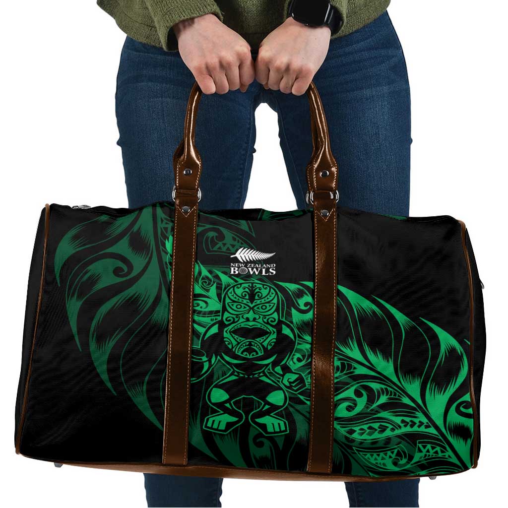 New Zealand Lawn Bowls Travel Bag Green Maori Warrior Tribal Silver Fern LT9 Green - Polynesian Pride