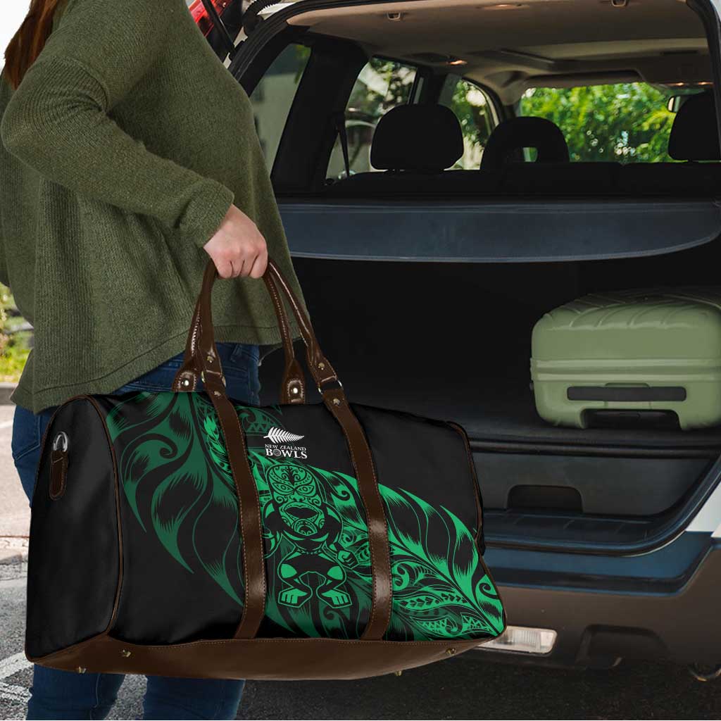 New Zealand Lawn Bowls Travel Bag Green Maori Warrior Tribal Silver Fern LT9 - Polynesian Pride