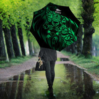 New Zealand Lawn Bowls Umbrella Green Maori Warrior Tribal Silver Fern LT9 - Polynesian Pride