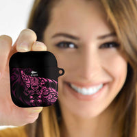 New Zealand Lawn Bowls AirPods Case Pink Maori Warrior Tribal Silver Fern LT9 - Polynesian Pride