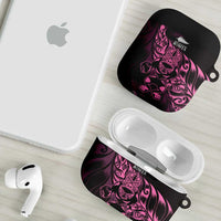 New Zealand Lawn Bowls AirPods Case Pink Maori Warrior Tribal Silver Fern LT9 - Polynesian Pride
