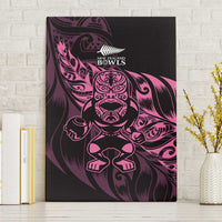 New Zealand Lawn Bowls Canvas Wall Art Pink Maori Warrior Tribal Silver Fern LT9 Without Frame Pink - Polynesian Pride