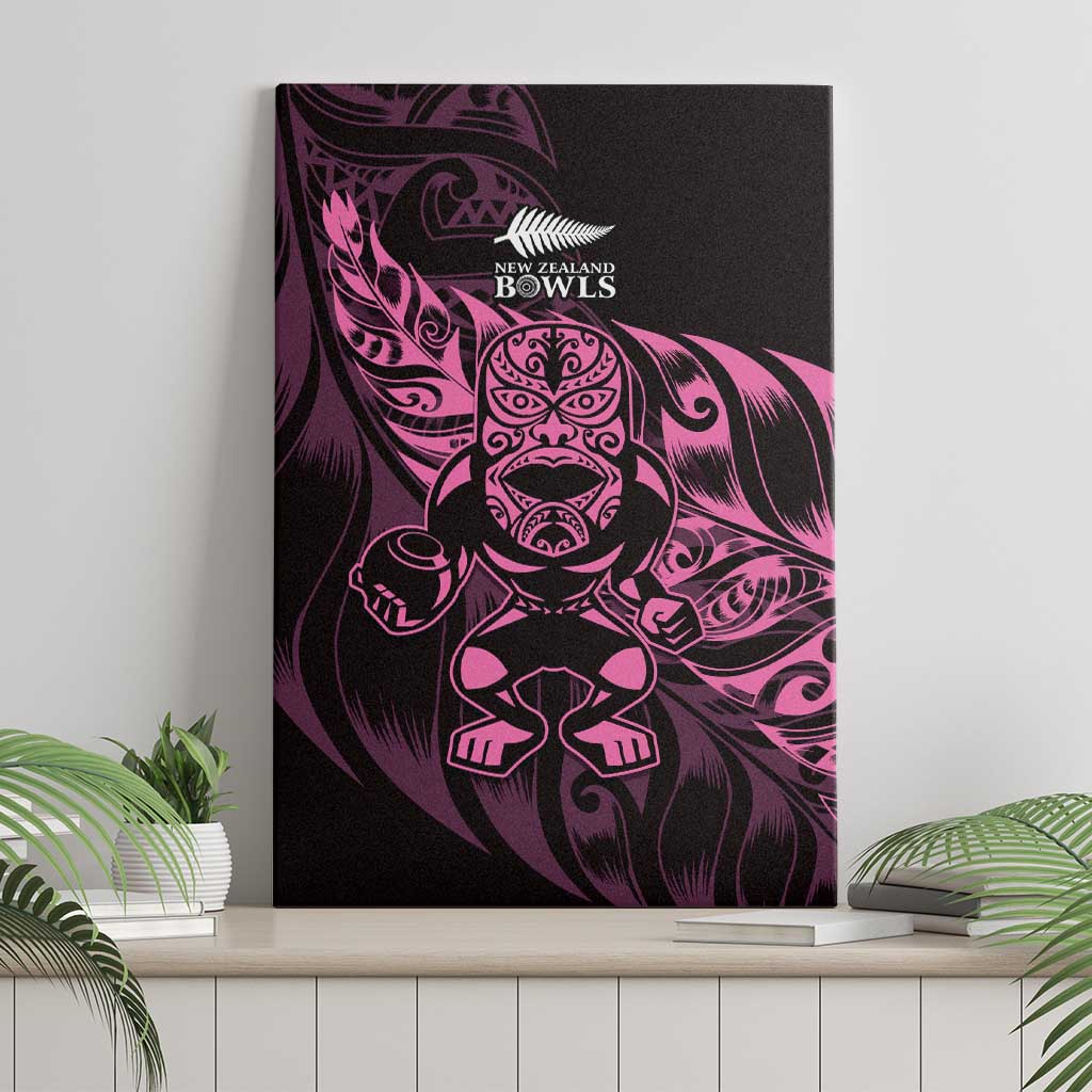 New Zealand Lawn Bowls Canvas Wall Art Pink Maori Warrior Tribal Silver Fern LT9 - Polynesian Pride