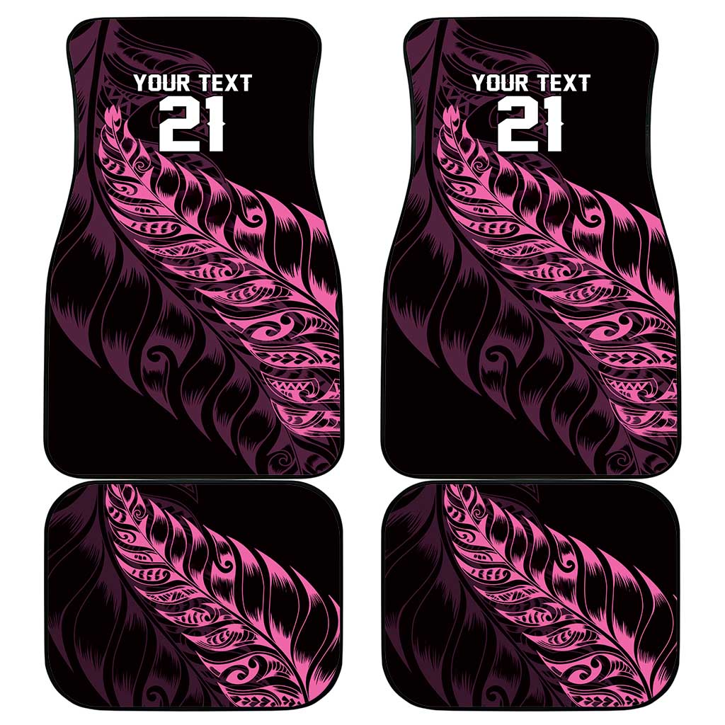 New Zealand Lawn Bowls Custom Car Mats Pink Maori Warrior Tribal Silver Fern LT9 - Polynesian Pride