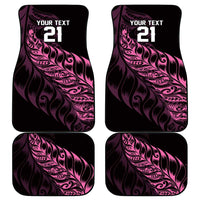 New Zealand Lawn Bowls Custom Car Mats Pink Maori Warrior Tribal Silver Fern LT9 - Polynesian Pride