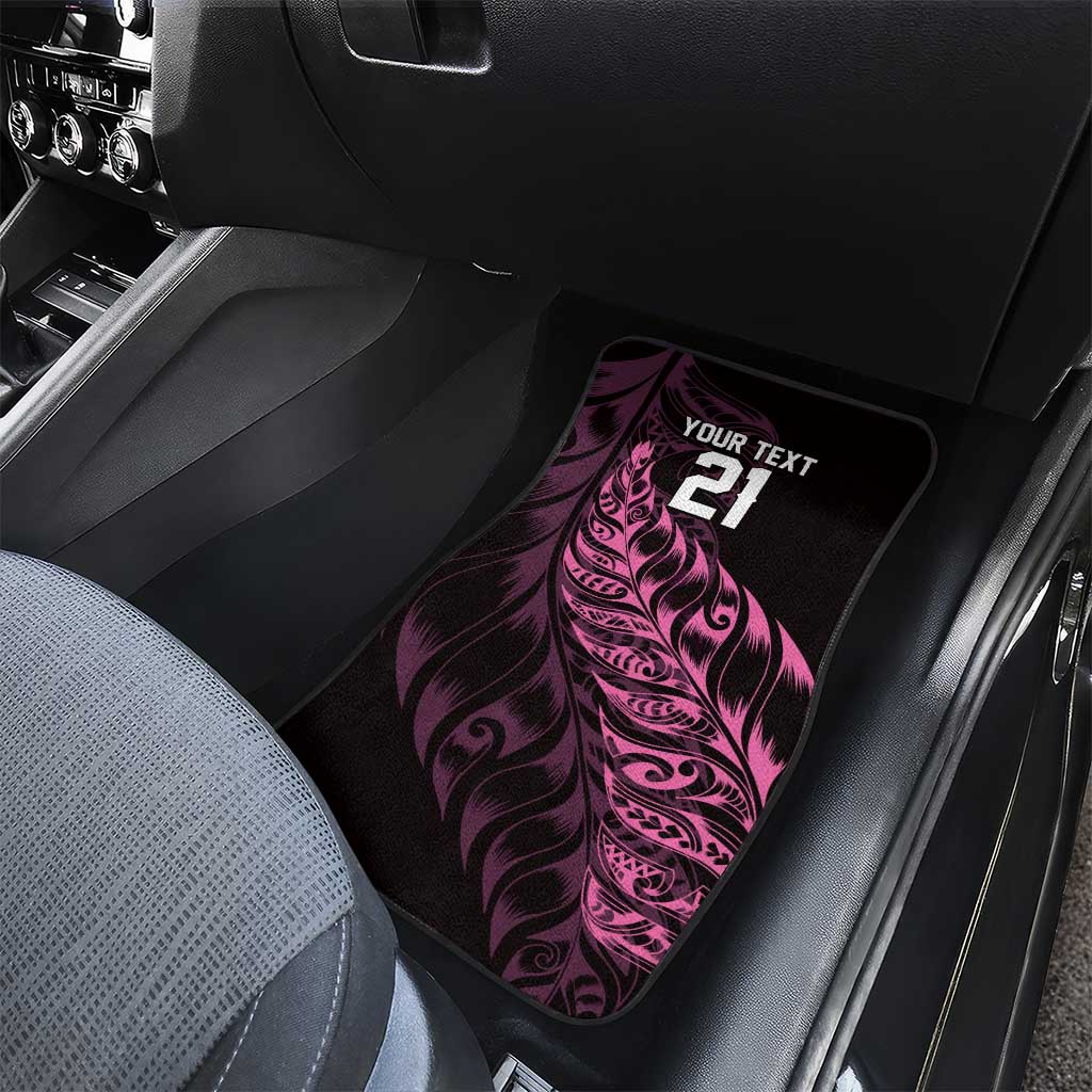 New Zealand Lawn Bowls Custom Car Mats Pink Maori Warrior Tribal Silver Fern LT9 - Polynesian Pride