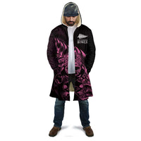 New Zealand Lawn Bowls Custom Cloak Pink Maori Warrior Tribal Silver Fern LT9 - Polynesian Pride