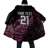 New Zealand Lawn Bowls Custom Cloak Pink Maori Warrior Tribal Silver Fern LT9 - Polynesian Pride