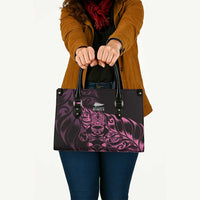 New Zealand Lawn Bowls Leather Bag Pink Maori Warrior Tribal Silver Fern LT9 - Polynesian Pride