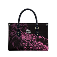 New Zealand Lawn Bowls Leather Bag Pink Maori Warrior Tribal Silver Fern LT9 - Polynesian Pride
