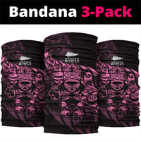 New Zealand Lawn Bowls Neck Gaiter Pink Maori Warrior Tribal Silver Fern LT9 package One Size: 25*50cm Pink - Polynesian Pride
