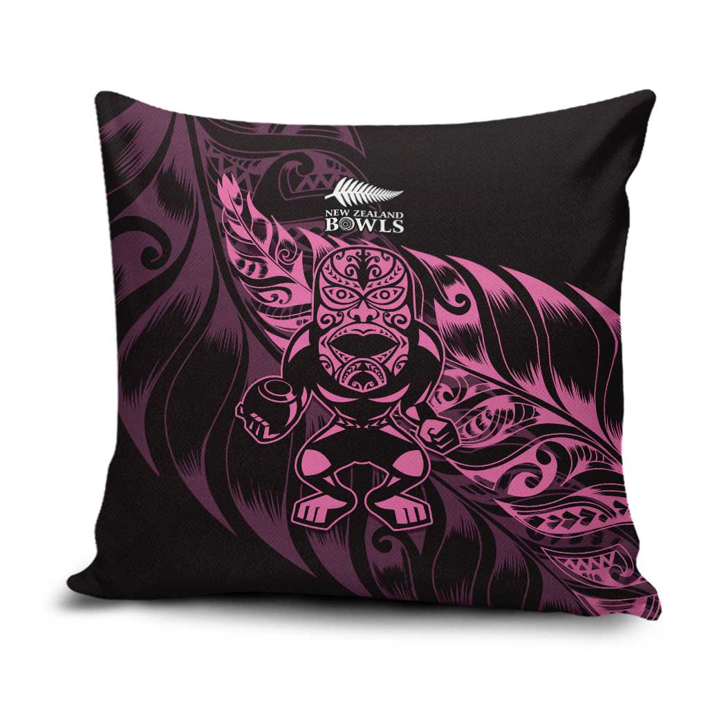 New Zealand Lawn Bowls Pillow Cover Pink Maori Warrior Tribal Silver Fern LT9 Pink - Polynesian Pride
