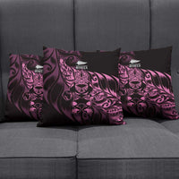 New Zealand Lawn Bowls Pillow Cover Pink Maori Warrior Tribal Silver Fern LT9 - Polynesian Pride