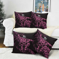 New Zealand Lawn Bowls Pillow Cover Pink Maori Warrior Tribal Silver Fern LT9 - Polynesian Pride