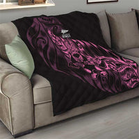 New Zealand Lawn Bowls Quilt Pink Maori Warrior Tribal Silver Fern LT9 - Polynesian Pride