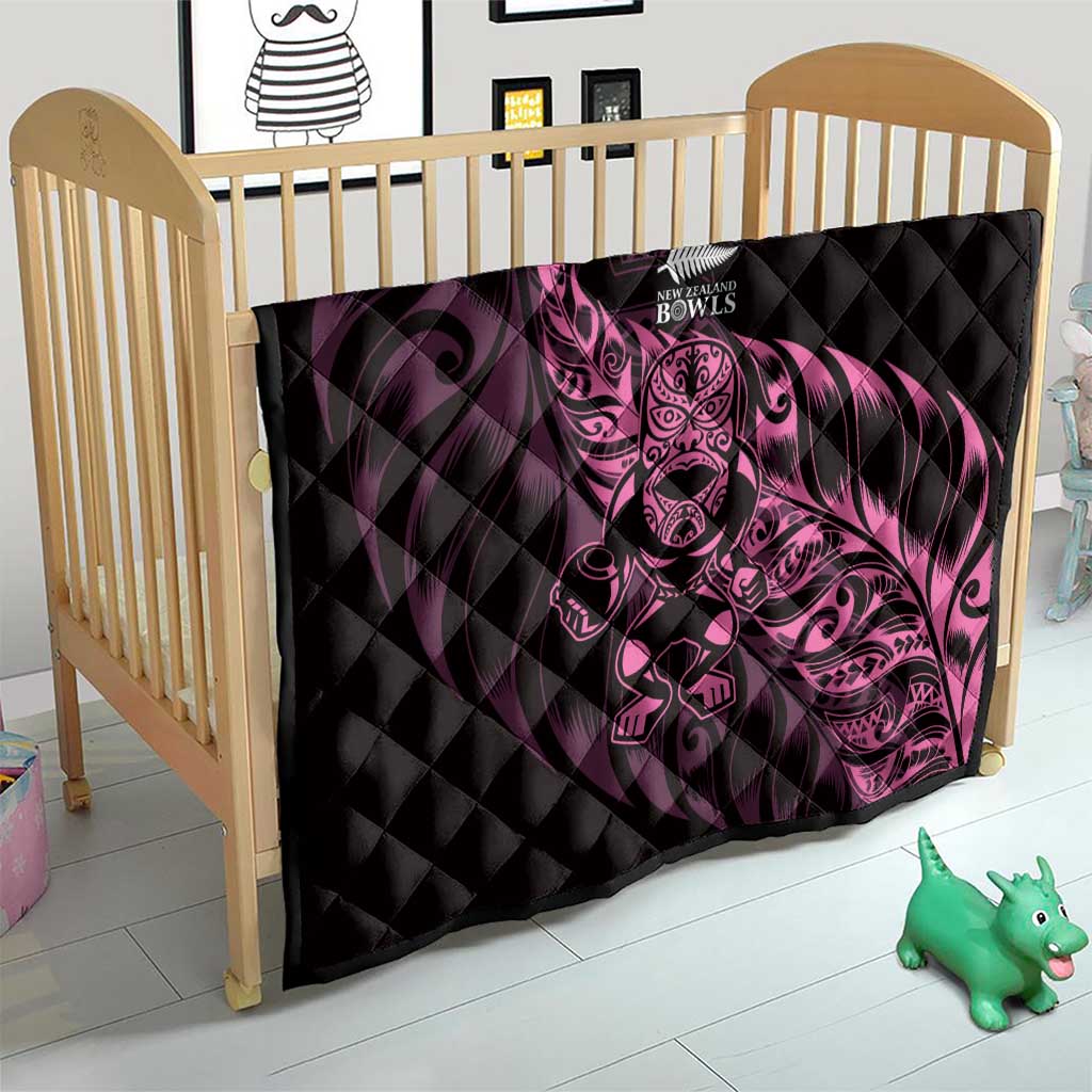 New Zealand Lawn Bowls Quilt Pink Maori Warrior Tribal Silver Fern LT9 - Polynesian Pride