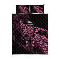 New Zealand Lawn Bowls Quilt Bed Set Pink Maori Warrior Tribal Silver Fern LT9 - Polynesian Pride