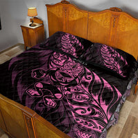 New Zealand Lawn Bowls Quilt Bed Set Pink Maori Warrior Tribal Silver Fern LT9 - Polynesian Pride
