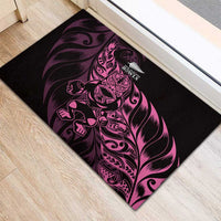 New Zealand Lawn Bowls Rubber Doormat Pink Maori Warrior Tribal Silver Fern LT9 - Polynesian Pride