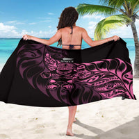 New Zealand Lawn Bowls Sarong Pink Maori Warrior Tribal Silver Fern LT9 - Polynesian Pride