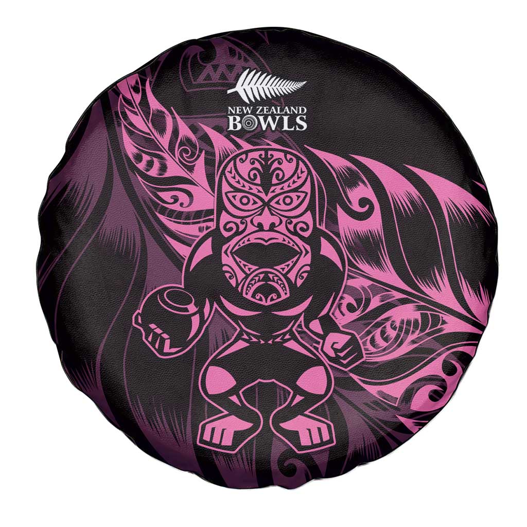 New Zealand Lawn Bowls Spare Tire Cover Pink Maori Warrior Tribal Silver Fern LT9 - Polynesian Pride