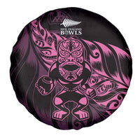 New Zealand Lawn Bowls Spare Tire Cover Pink Maori Warrior Tribal Silver Fern LT9 - Polynesian Pride