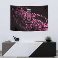 New Zealand Lawn Bowls Tapestry Pink Maori Warrior Tribal Silver Fern LT9 - Polynesian Pride