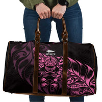 New Zealand Lawn Bowls Travel Bag Pink Maori Warrior Tribal Silver Fern LT9 Pink - Polynesian Pride