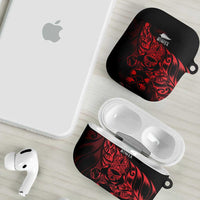New Zealand Lawn Bowls AirPods Case Red Maori Warrior Tribal Silver Fern LT9 - Polynesian Pride