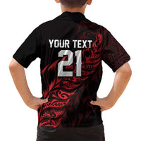 New Zealand Lawn Bowls Custom Family Matching Mermaid Dress and Hawaiian Shirt Red Maori Warrior Tribal Silver Fern LT9 - Polynesian Pride