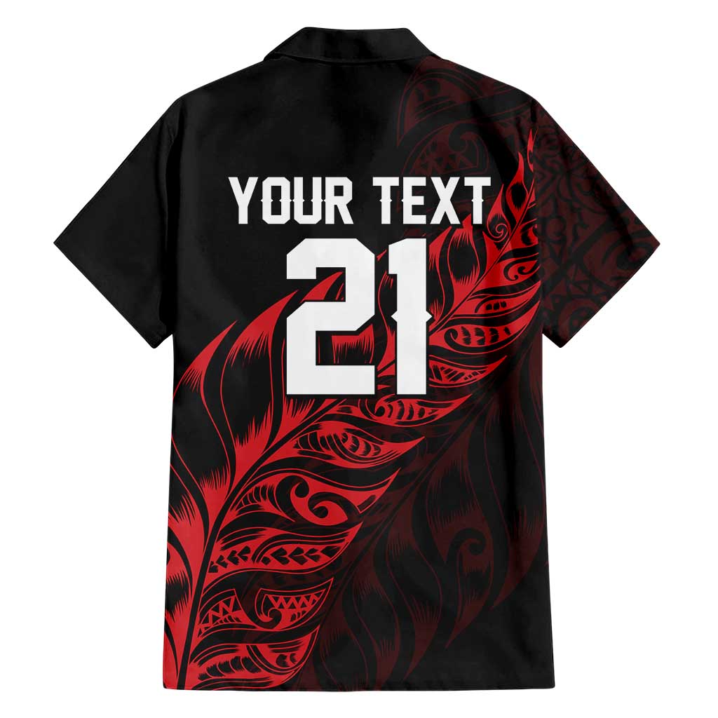 New Zealand Lawn Bowls Custom Family Matching Off The Shoulder Long Sleeve Dress and Hawaiian Shirt Red Maori Warrior Tribal Silver Fern LT9 - Polynesian Pride