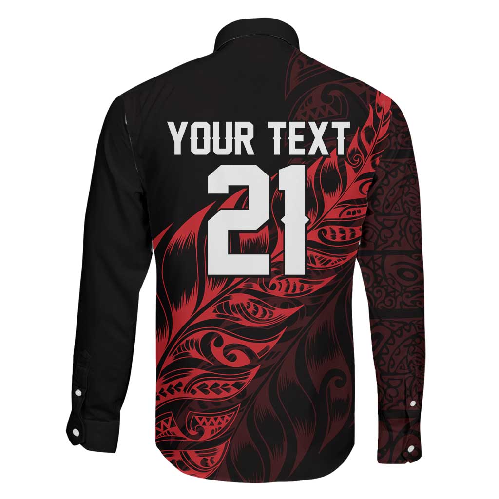 New Zealand Lawn Bowls Custom Family Matching Summer Maxi Dress and Hawaiian Shirt Red Maori Warrior Tribal Silver Fern LT9 - Polynesian Pride