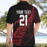 New Zealand Lawn Bowls Custom Hawaiian Shirt Red Maori Warrior Tribal Silver Fern LT9 - Polynesian Pride