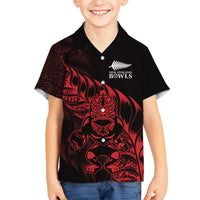 New Zealand Lawn Bowls Custom Hawaiian Shirt Red Maori Warrior Tribal Silver Fern LT9 - Polynesian Pride