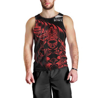 New Zealand Lawn Bowls Custom Men Tank Top Red Maori Warrior Tribal Silver Fern LT9 - Polynesian Pride
