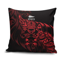 New Zealand Lawn Bowls Pillow Cover Red Maori Warrior Tribal Silver Fern LT9 Red - Polynesian Pride