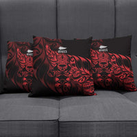New Zealand Lawn Bowls Pillow Cover Red Maori Warrior Tribal Silver Fern LT9 - Polynesian Pride